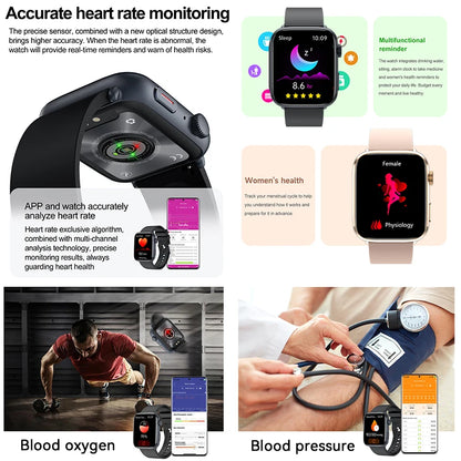 2025 New For Xiaomi Smart Watch HD Bluetooth Call AMOLED Screen NFC Waterproof GPS Sport Health Tracker Smart Watch