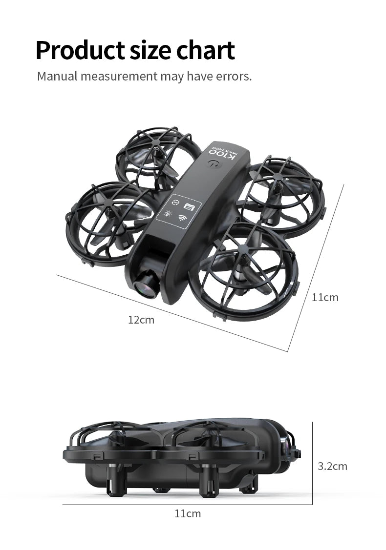 New K100 MAX Drone 8K 5KM Optical Flow Professional HD Dual Camera Obstacle Avoidance Aerial Photography Quadcopter Toys Gifts