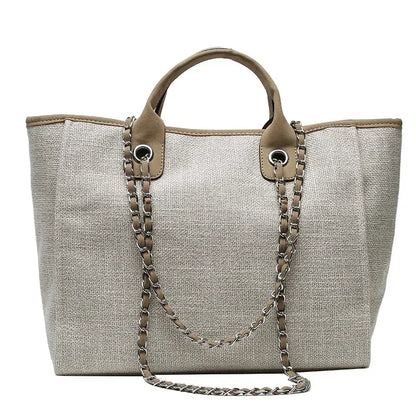 Fashion Make Up Designer Big Women's New Korean Fashion Casual Large Capacity Shoulder Crossbody Chain Tote Bag