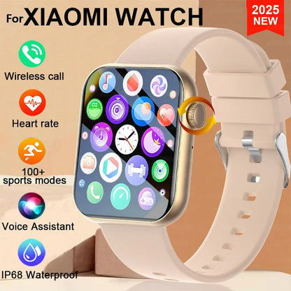 2025 New For XIAOMI Smart Watch Full Touch Screen Bluetooth Call Heart Rate Waterproof Watches Sports Bracelet Smartwatch Women