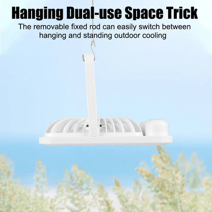 Desktop Fan Portable Fan Rechargeable  5-Speed Adjustment 180° Rotating Foldable Fan With Battery Digital Display Noise-Free Fan