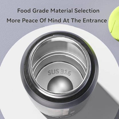 Insulated Water Bottle Thermal Stainless Steel Leak-proof Vacuum Flask Rope with Cup Portable Hiking Cycling