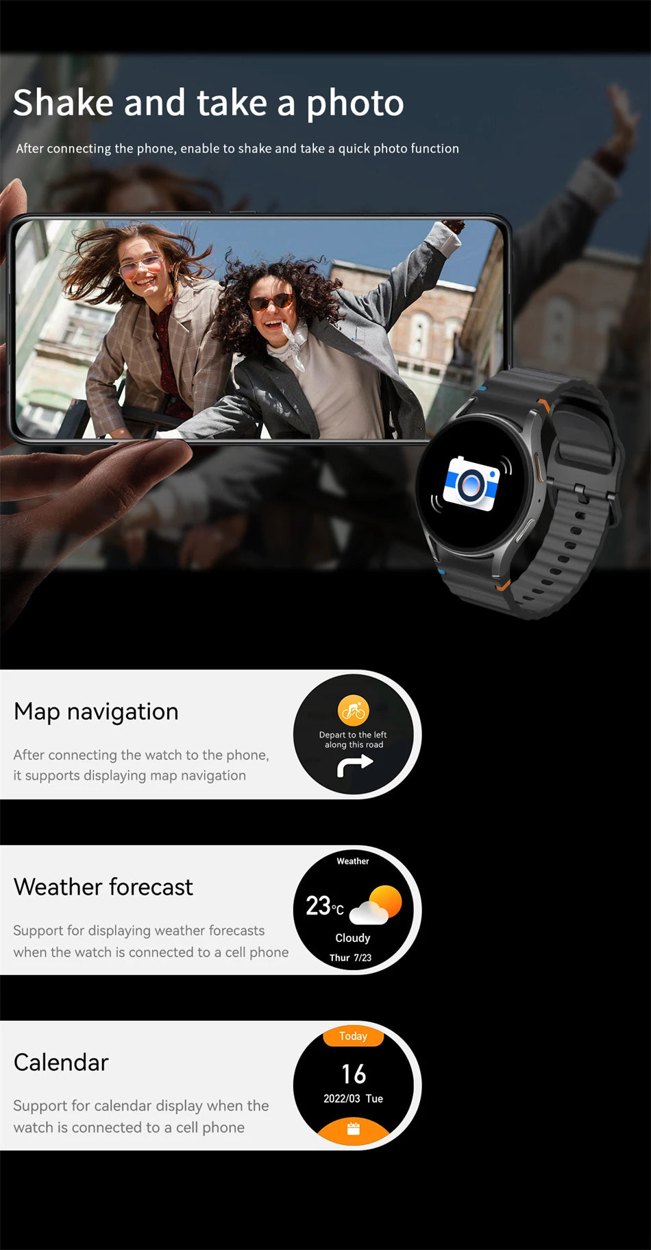 Watch 7 Upgrade GPS Smart Watch Men Women AMOLED HD Screen Compass Heart Rate Fitness Sport Waterproof Bluetooth Call Smartwatch