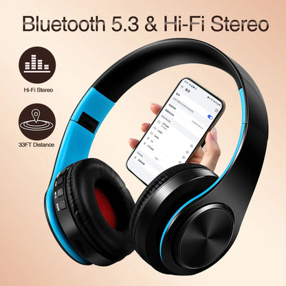 2025 New Bluetooth Wireless Stereo Headphones Earphone Headset with FM TF Card Slot And Built-in MIC for MP3 PC iPod Cell Phone