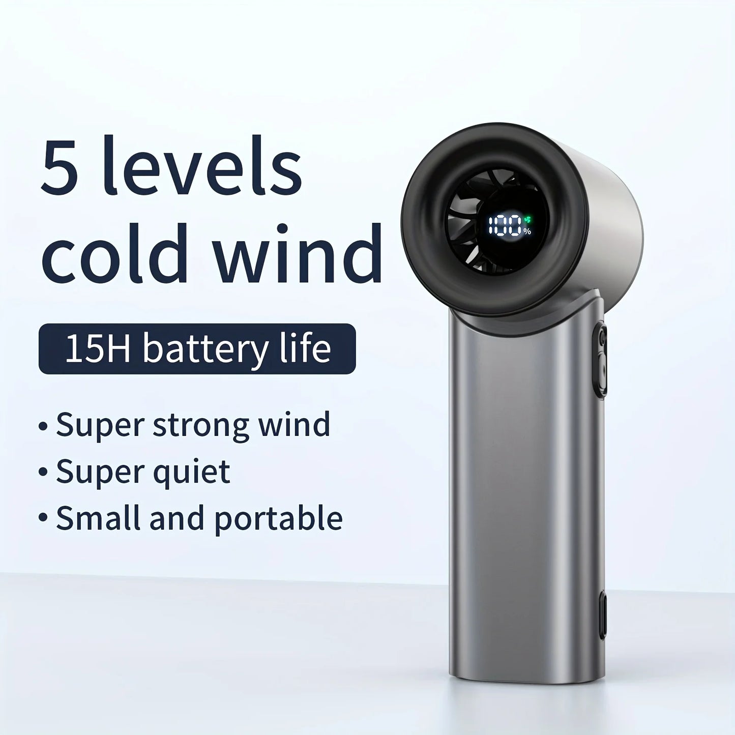 Rechargeable Handheld Fan, Stylish Design, Portable High Speed Fan - Small and Powerful for Outdoor Sports, Travel, Camping