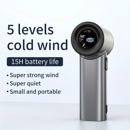 Rechargeable Handheld Fan, Stylish Design, Portable High Speed Fan - Small and Powerful for Outdoor Sports, Travel, Camping