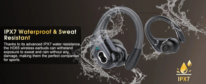 Bluetooth 5.3 Headphones 2024 Wireless Earbuds 75hrs Sport Bluetooth Earphone with Noise Cancelling Mic IPX7 Waterproof Headsets