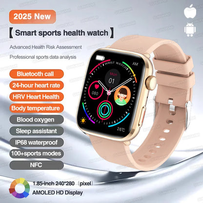 2025 New For Xiaomi Smart Watch HD Bluetooth Call AMOLED Screen NFC Waterproof GPS Sport Health Tracker Smart Watch