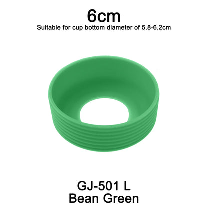 6cm 15 Colour Threaded Soft Silicone Cup Bottom Cover Wear Resistant Ring Sleeve Sheath Anti Slip Good Toughness