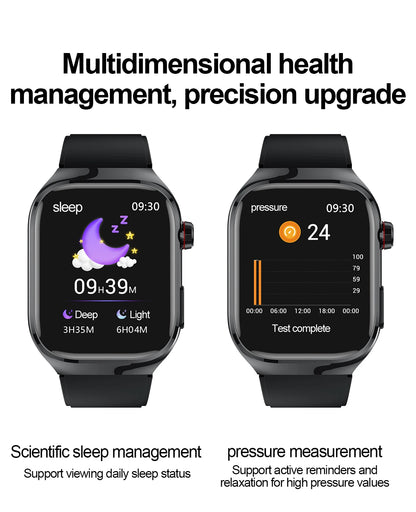 2025 New Three Highs Blood Pressure Smartwatch ECG Uric Acid Heart Rate Clock Body Analysis Health Monitoring Watches