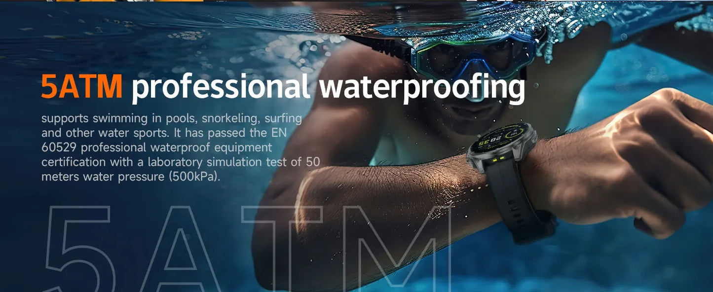 2025 New Premium GPS Smart Watches Outdoor Altimeter Barometer AMOLED Screen Built-in GPS Compass Military Sports Smartwatch Men