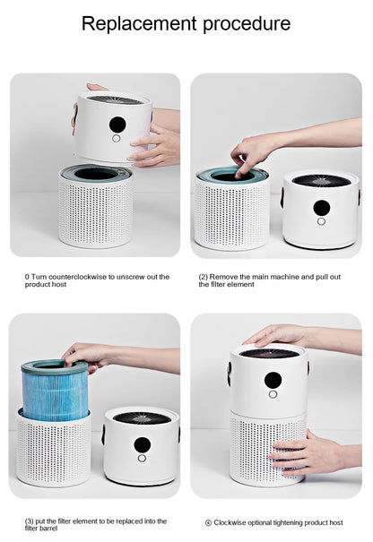 ZaiXiao AP01 Negative Ion Air Purifier Odor Deodorizer Remove Dust Smoke Removal Formaldehyde Air Filter USB Mute