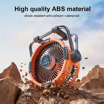 20000mAh Camping Fan Rechargeable Portable Outdoor Camping Ceiling Fan Wireless Tent Fan with Hook and Light Air Circulators