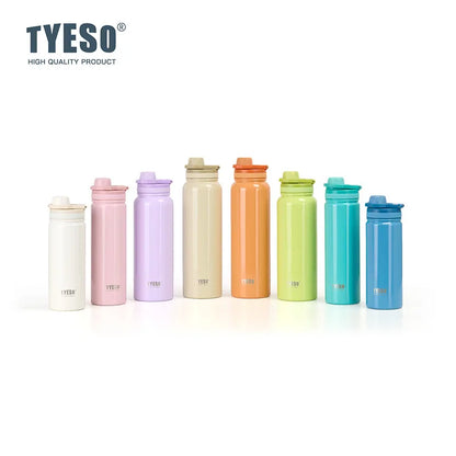 Tyeso Thermos Bottle Car Insulated Flask Water Tumbler for Outdoor Sports Travel Vacuum Flasks Stainless Steel Thermal Cup