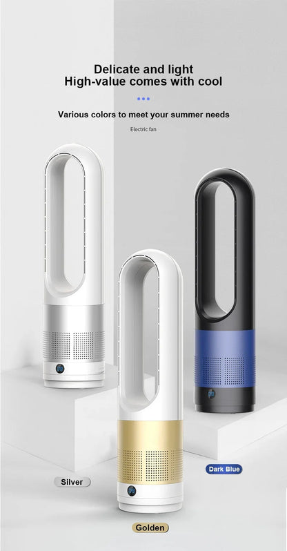 2024 Air Purification Circulation Bladeless Fan Ultra-Quiet Dormitory Desk Floor Electric Fan Tower Bladeless Room