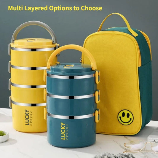 Portable Lunch Box Thermo Insulation Bento Thermos Containers Bento Bag Food Warmer for Kids and Adult Food Containers