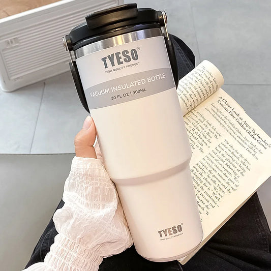 Tyeso 30oz Coffee Cup Thermos Bottle 900ml Stainless Steel Double Wall Insulation Cold And Hot Travel Mug Vacuum Flask Thermos