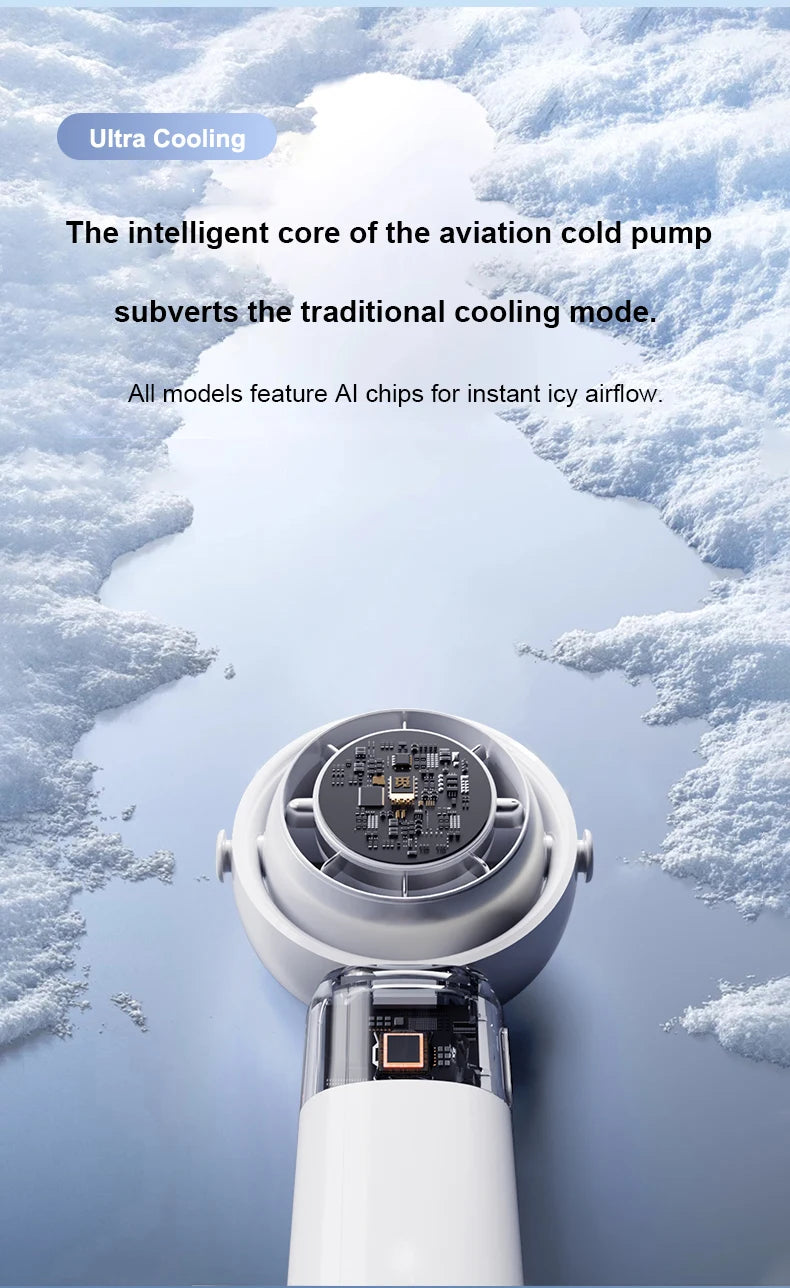 Handheld Fan High Speed Fan Handheld Outdoor Portable Fan Rechargeable Model Digital Life Display Model Strong Wind Long Battery