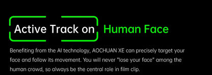 AOCHUAN 3-Axis Handheld Gimbal Stabilizer for Smartphone with Fill Light for iPhone Android Face Tracking Vlog