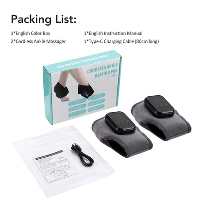 ChiJiaoDr Electric Heating Ankle Care Home Massager Foot Therapy Hot Compress Pain Relief Rehabilitation Protective Equipment