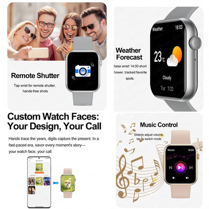 2025 New For XIAOMI Smart Watch Full Touch Screen Bluetooth Call Heart Rate Waterproof Watches Sports Bracelet Smartwatch Women
