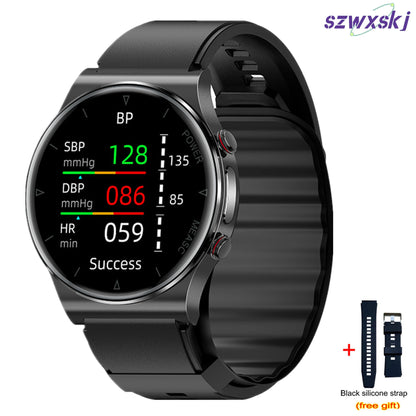 P70 Smart Watch Air Pressure Pump Blood Pressure Medical Grade ECG+PPG Heart Rate Blood Pressure Measurement Elder Health Watch