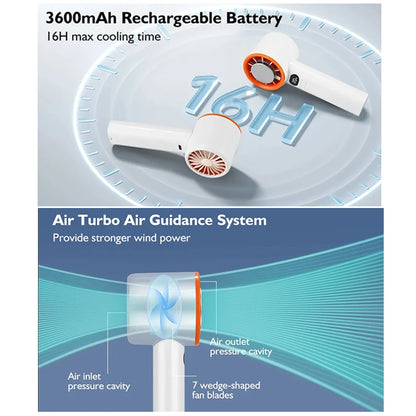 Xiaomi 3000mah Handheld Mini Fan Electric Hand Fans Ice Compress High-Speed Cooling USBRechargeable Portable LED Digital Display