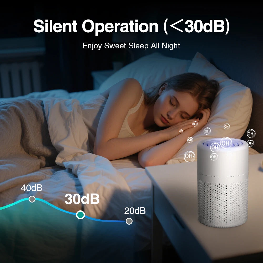 Household Air Purifier Portable Air Cleaner Mini Desktop Air Purifier With HEPA Filter Air Freshener Air Cleaner For Home Office