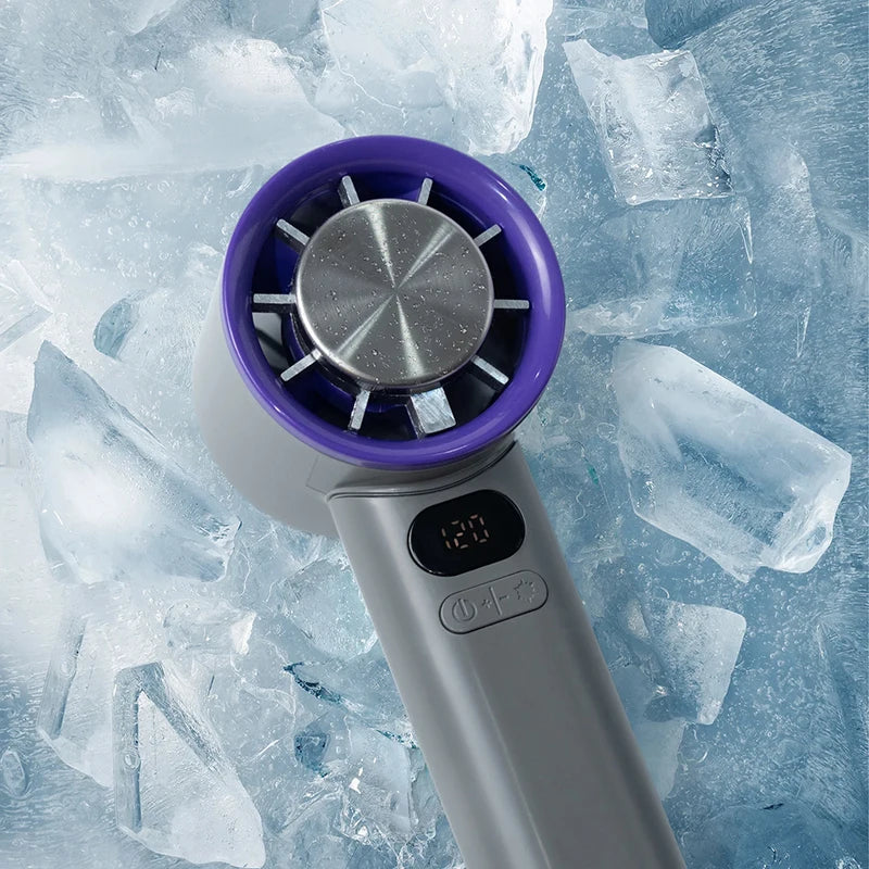 Xiaomi 3000mah Handheld Mini Fan Electric Hand Fans Ice Compress High-Speed Cooling USBRechargeable Portable LED Digital Display