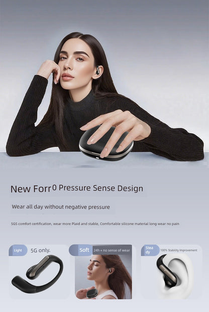 2025 New Arrival Half in-Ear Wireless Bluetooth Headset Ultra-Long Life Battery Non in-Ear Noise Reduction Sports Running for a Long Time without Pain