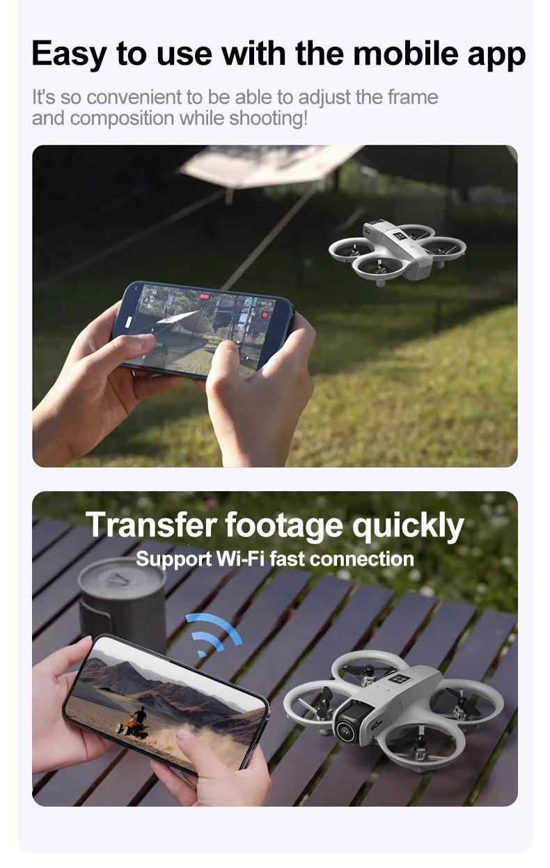GT3 Drones Mini 8K HD Dual Camera Intelligent Obstacle Avoidances Aerial Photography Flyer Optical Flow Positioning Beginner UAV