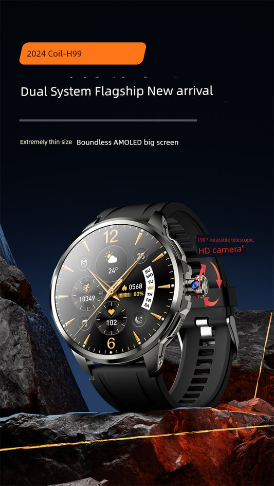 Huaqiang North H99 Smart Watch Ultimate Extraordinary Dual-System OLED Card-Inserting Camera Can Be Installed App