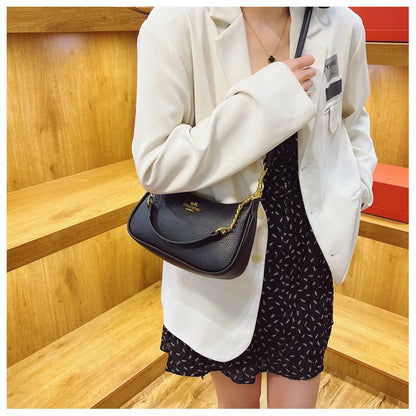 Ladies Classic Geometry Pattern Multifunctional Crossbody Bag 2025 Women's Handbag Fashionable Printed Shoulder Bag PU Leather