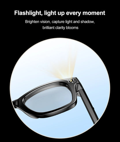 LIGE Fashion AI Camera Smart Glasses IP65 Waterproof Bluetooth Call Playing Music Smart Glasses Identify Pictures Use ChatGPT