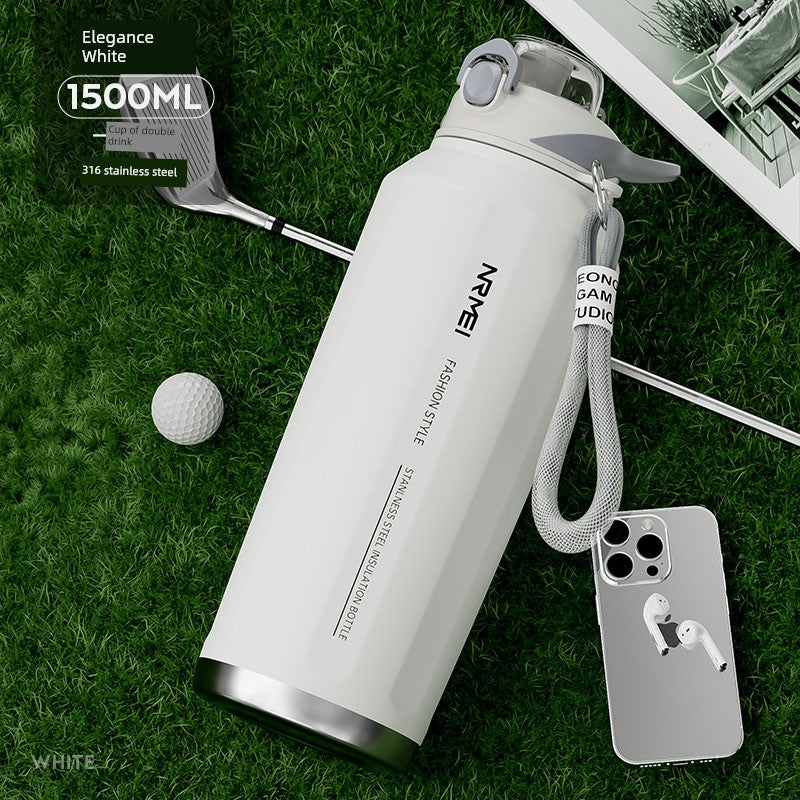 Japanese Style New Vacuum Cup Large Capacity Cold Cup SUS316 Stainless Steel Outdoor Sports  Water Cup Portable Student