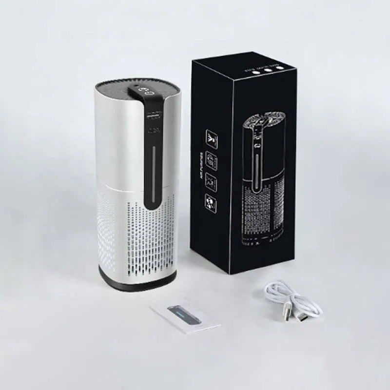 Small Ionic Smoke Absorber Plasma Negative Anion Generator Vehicle Purification Purifier Ionizer Mini Car  Air Cleaner