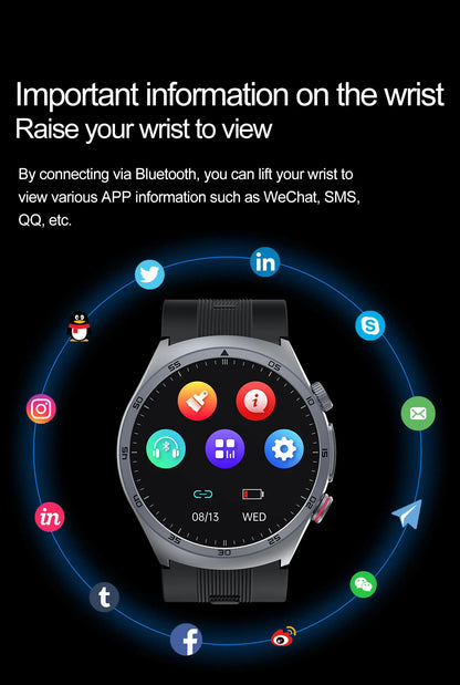 Airbag Smart Watch  2025 New Health watch men Air pump True Accurately Blood Pressure watches Uric Acid Blood Lipids