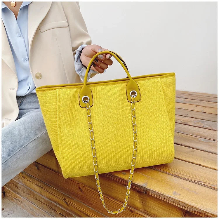 Fashion Make Up Designer Big Women's New Korean Fashion Casual Large Capacity Shoulder Crossbody Chain Tote Bag