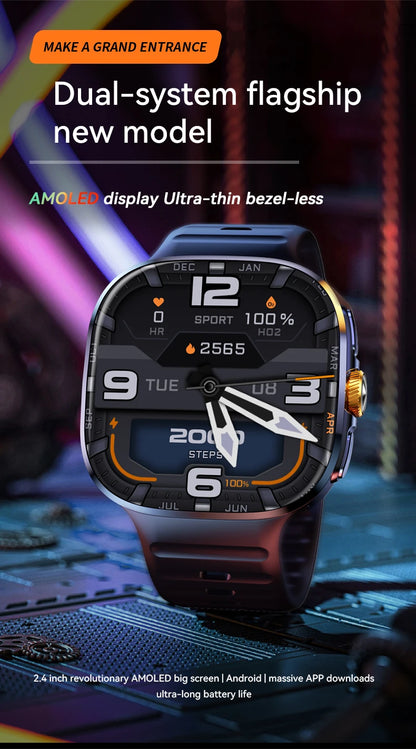 NEW Arrival M99 4G Full Netcom Smartwatch Android 10.0 With 2.4 inch Amoled Screen 900W Rotating Camera GPS WIFI Smart Watch Men