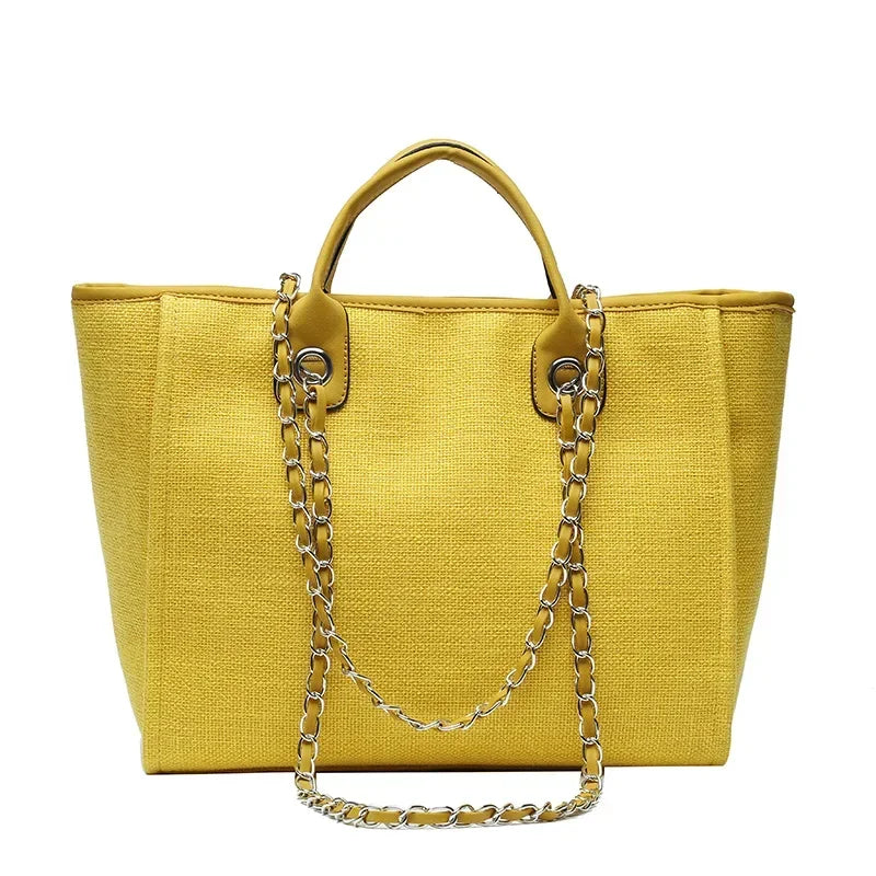 Fashion Make Up Designer Big Women's New Korean Fashion Casual Large Capacity Shoulder Crossbody Chain Tote Bag