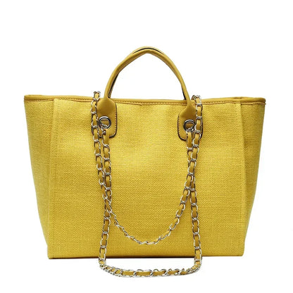 Fashion Make Up Designer Big Women's New Korean Fashion Casual Large Capacity Shoulder Crossbody Chain Tote Bag