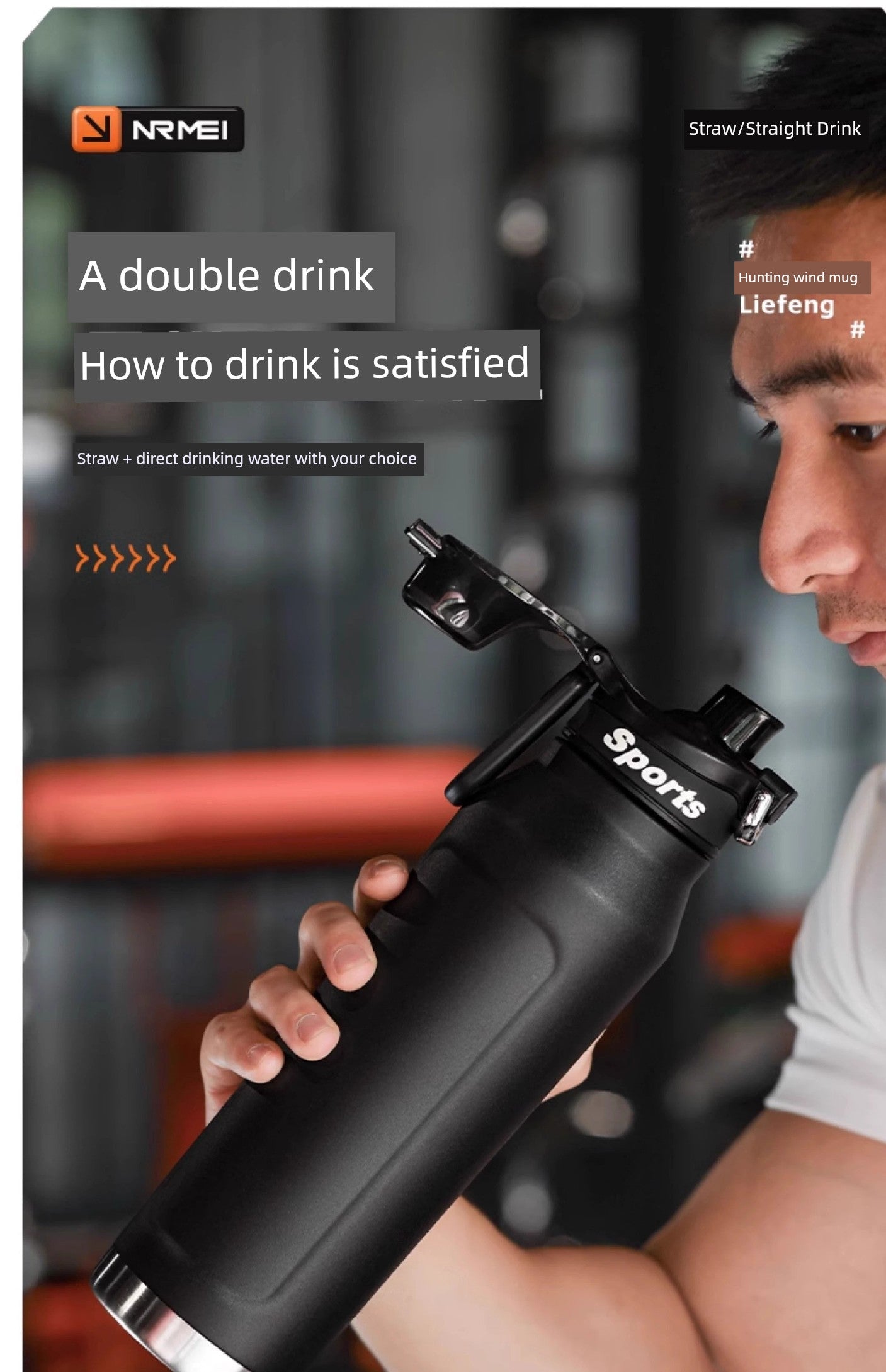 Japanese Style New Vacuum Cup Large Capacity Cold Cup SUS316 Stainless Steel Outdoor Sports  Water Cup Portable Student