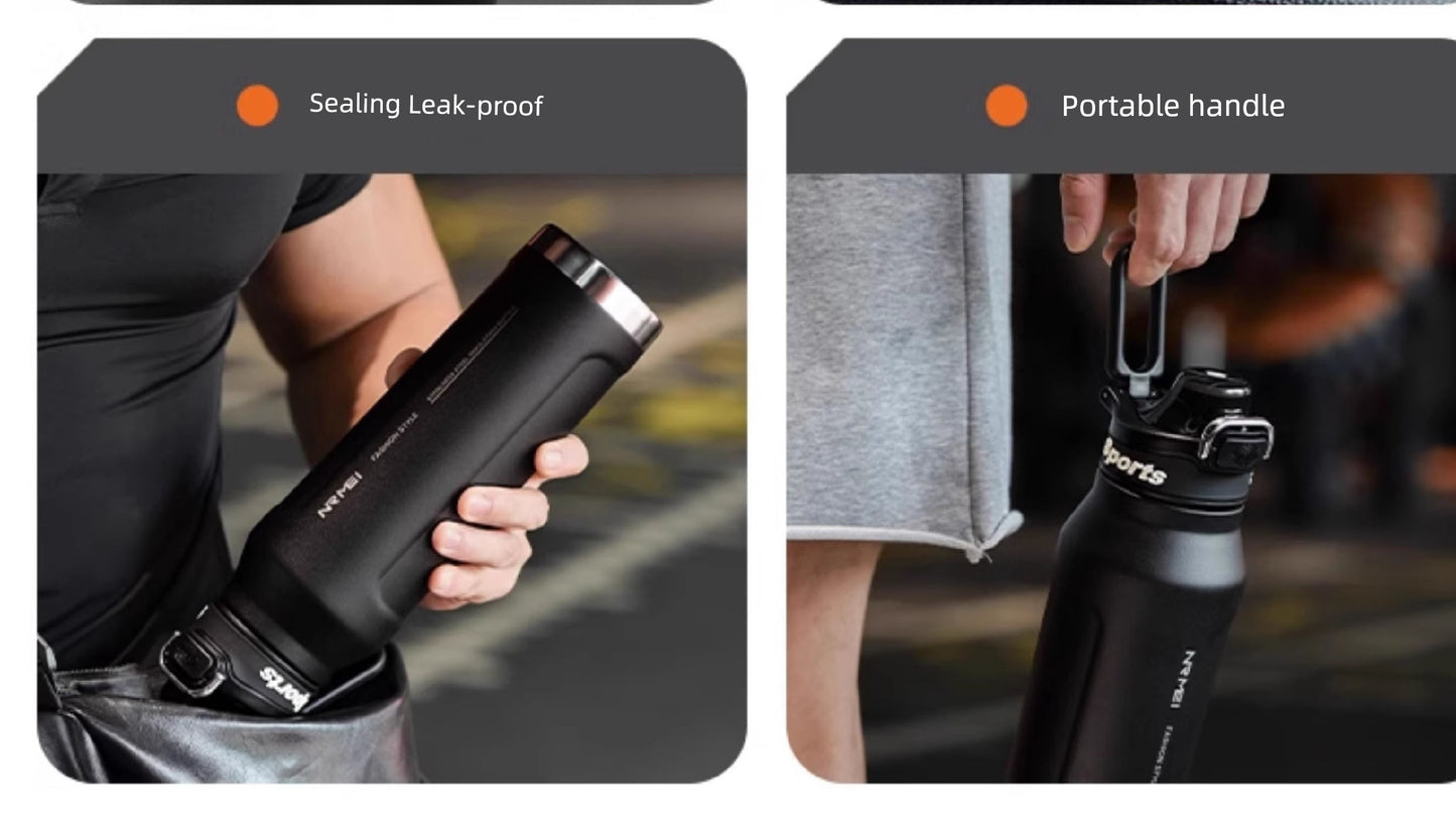 Japanese Style New Vacuum Cup Large Capacity Cold Cup SUS316 Stainless Steel Outdoor Sports  Water Cup Portable Student