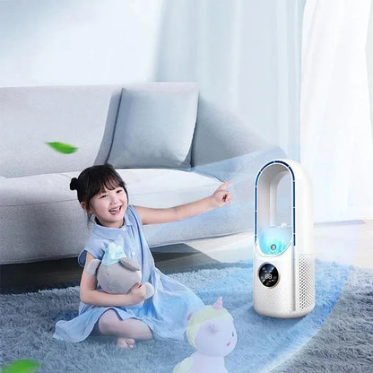 Electric Bladeless Fan USB Air Cooling Fan Mini Air Conditioner Venty Fan Portable Desktop Fanless Blade Cooler