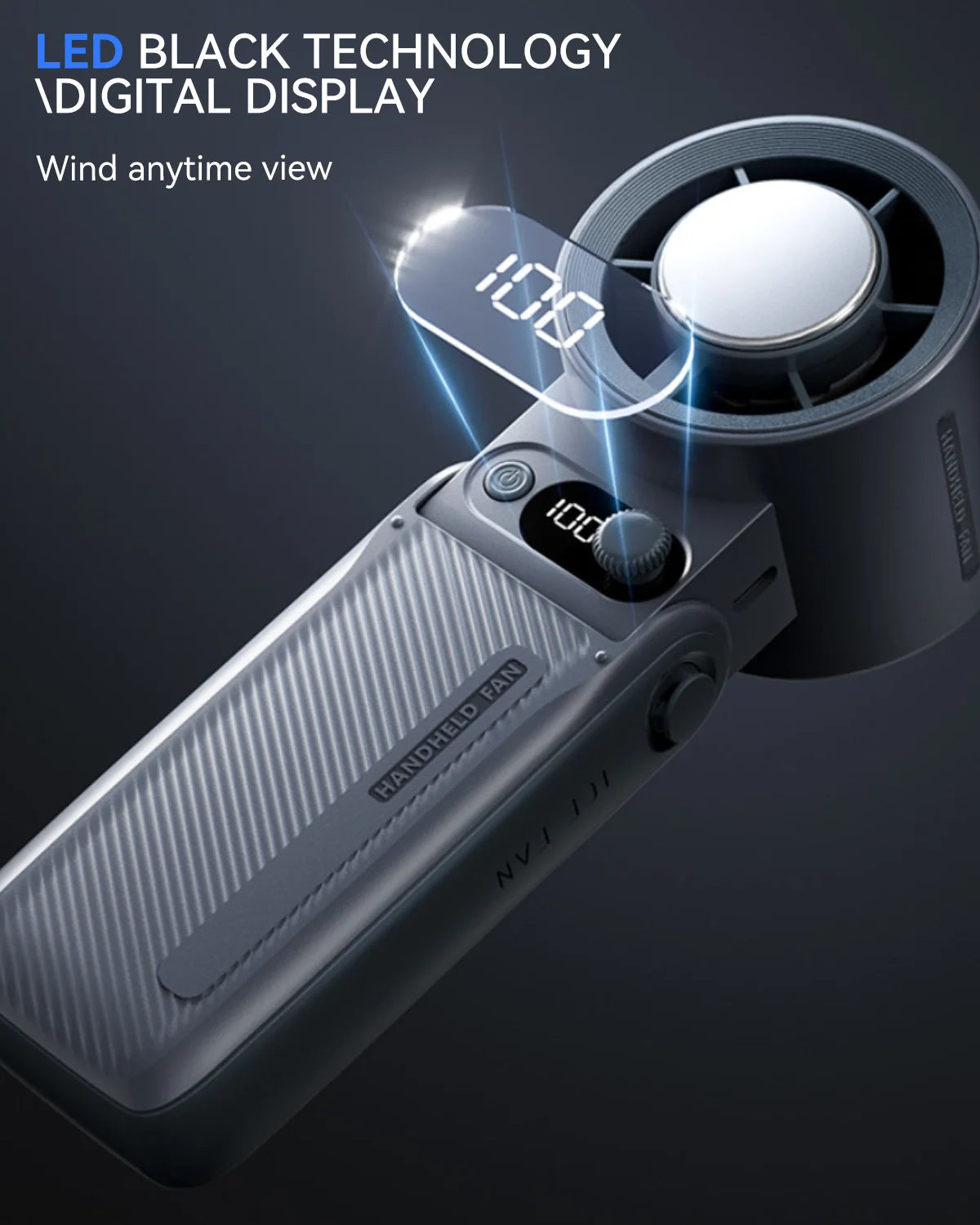 Portable Mini Refrigeration Handheld Fan 199 Speed Stylish Manual Adjustable fan USB rechargeable fan