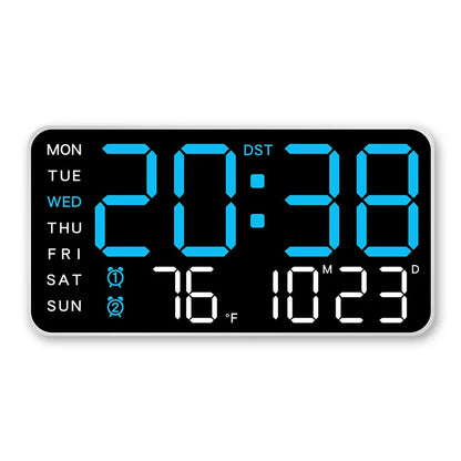 2025 New Frameless electronic clock multi-function hanging Dual-purpose clock digital clock display living room wall clock
