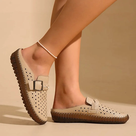 2026 Summer Fashion Slippers for Women Wedge Sandals Baotou Half Slippers Comfort Breathable Hollow Sandal Roman Slides Big Size