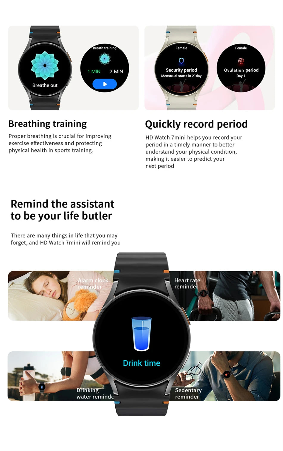 Watch 7 Upgrade GPS Smart Watch Men Women AMOLED HD Screen Compass Heart Rate Fitness Sport Waterproof Bluetooth Call Smartwatch