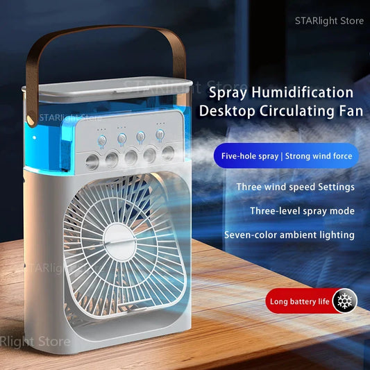 Xiaomi MIJIA 3-in-1 Portable Air Conditioners Fan With LED Night Light Household Mini Air Cooler For Office Home Adjustable Fan