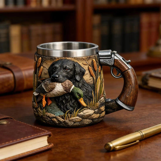 Insulated Mug 350ml Stainless Steel Cold Hot Beverage Insulated Cup Dog Theme Decor for Home Camping Dorm Hotel Apartment Party